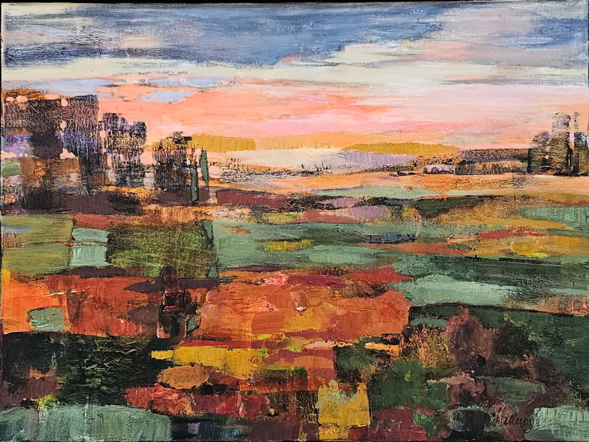 After the Warm Day - Akryl - Abstract - 80×60 cm av Tatiana Hellum