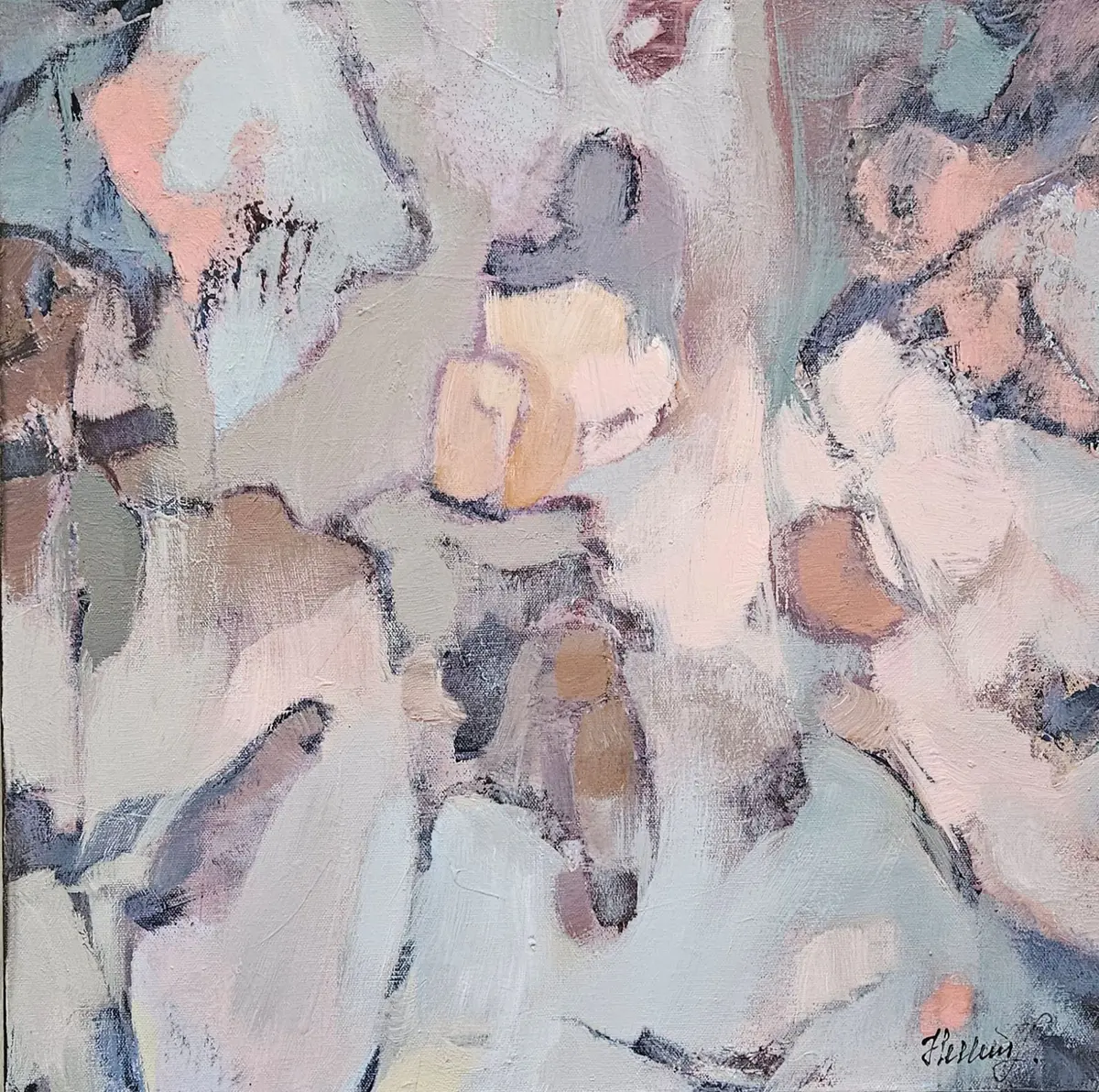 The Possibility of Meaning - Akryyli - Abstract Expressionism - 50×50 cm taiteilija Tatiana Hellum