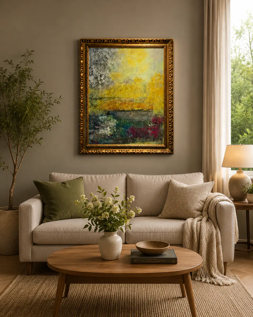 Teos - Akryyli - Abstract - 65×90 cm taiteilija Tilly Lindgren