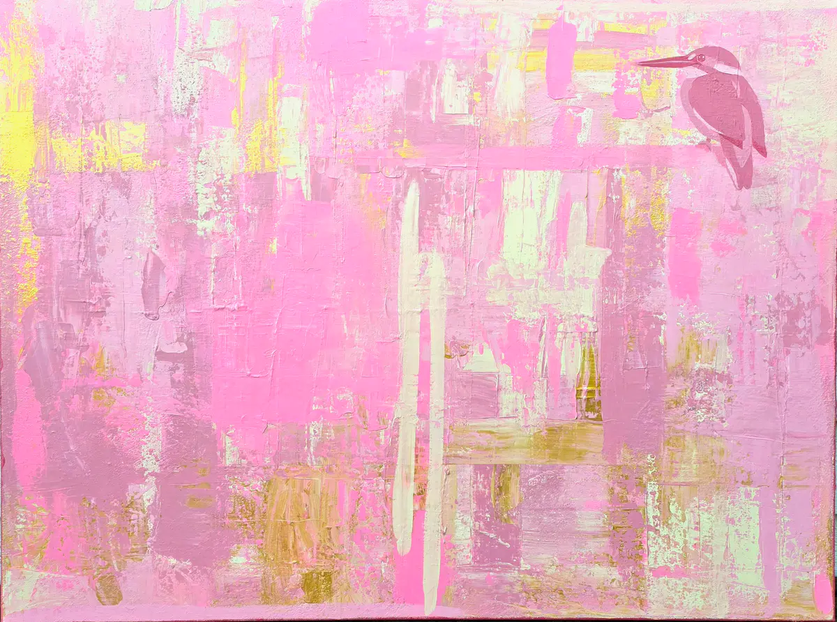 Et sted at lande - Akryyli - Abstract - 80×60 cm taiteilija Mlys Art