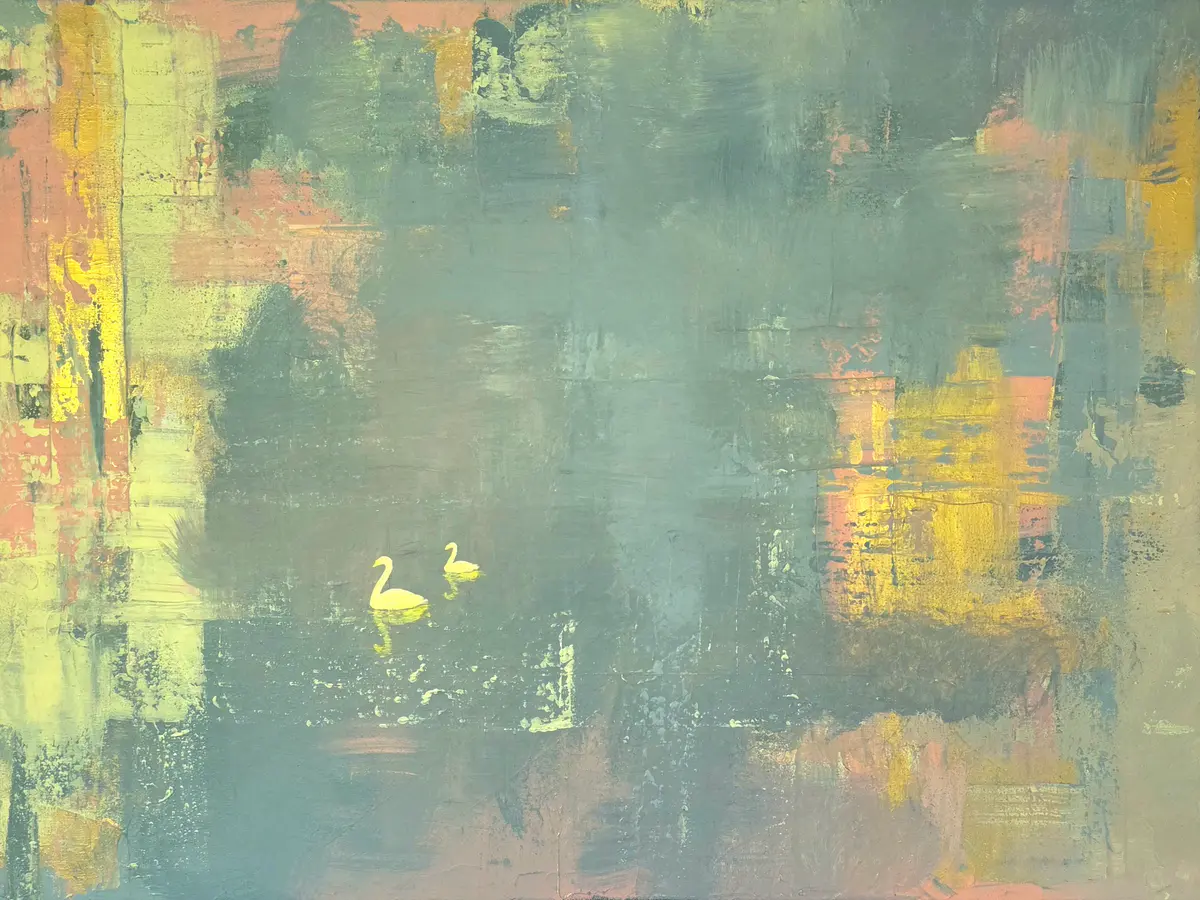 I samme retning - Akryyli - Abstract - 80×60 cm taiteilija Mlys Art