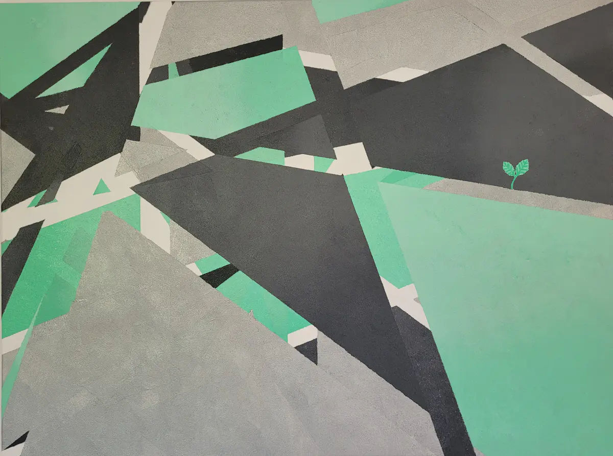Mint - Akryyli - Abstract - 80×60 cm taiteilija Mlys Art