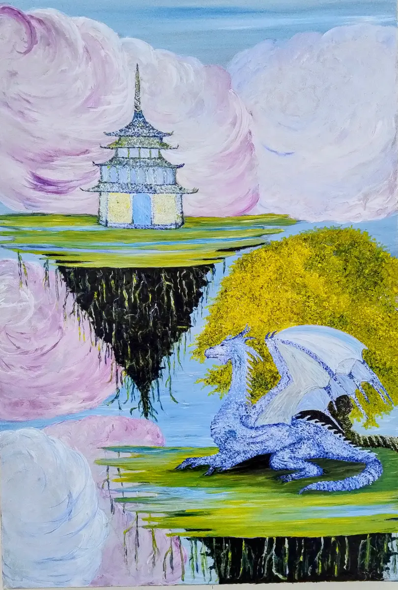 The Magical Dragon - Öljyväri - Impressionism - 50×80 cm taiteilija Ateliemaloucametthe