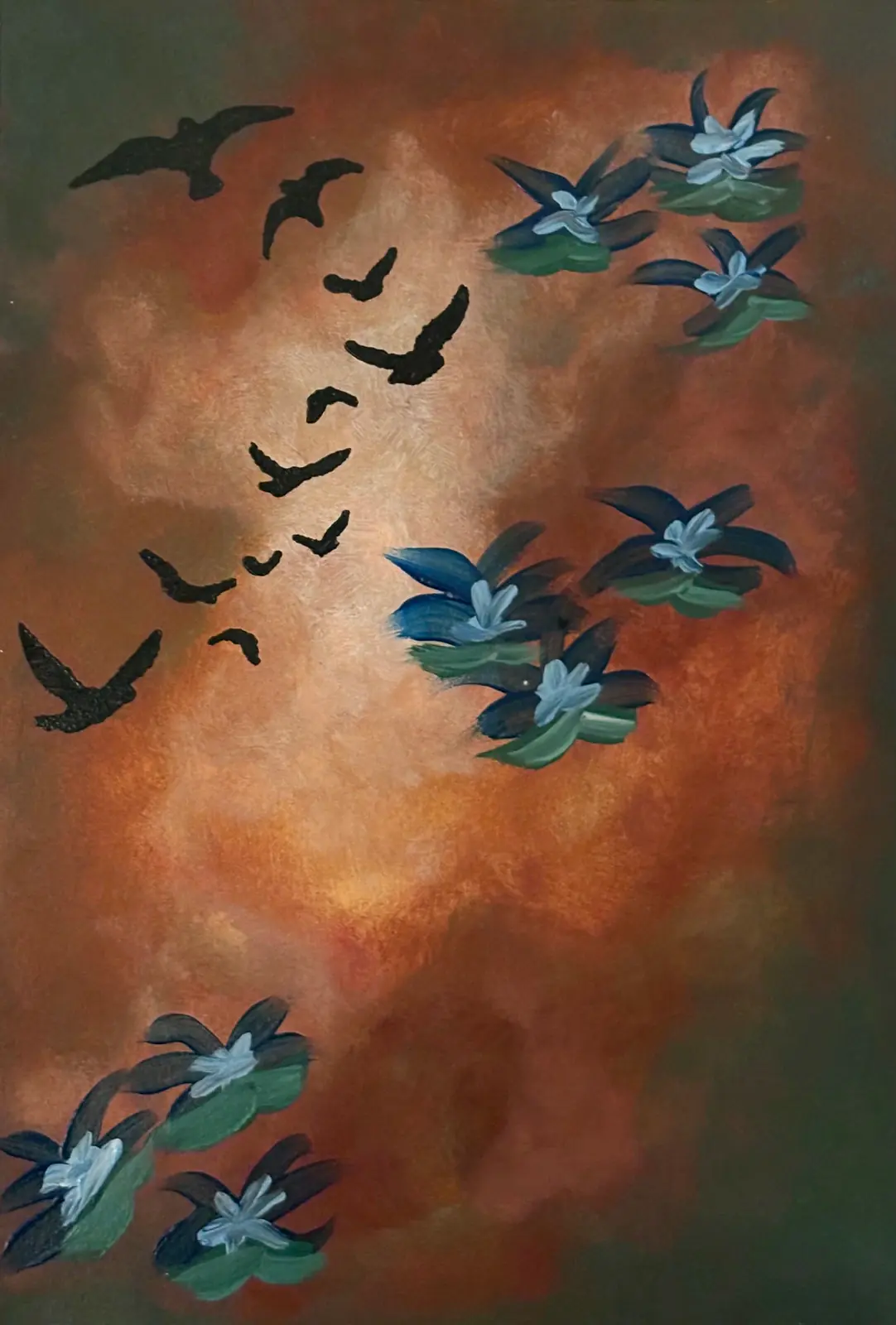 Flyttfåglarna – Acrylic by Ann-Christin (Acmpainting) Martinsson