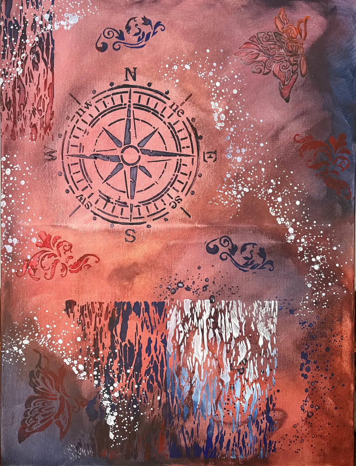Kompassen – Acrylic by Ann-Christin (Acmpainting) Martinsson