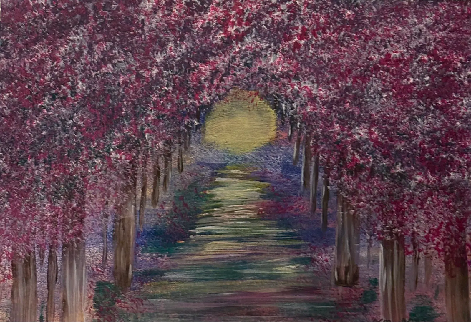 Körabärsskogen - Akryl af Ann-Christin (Acmpainting) Martinsson