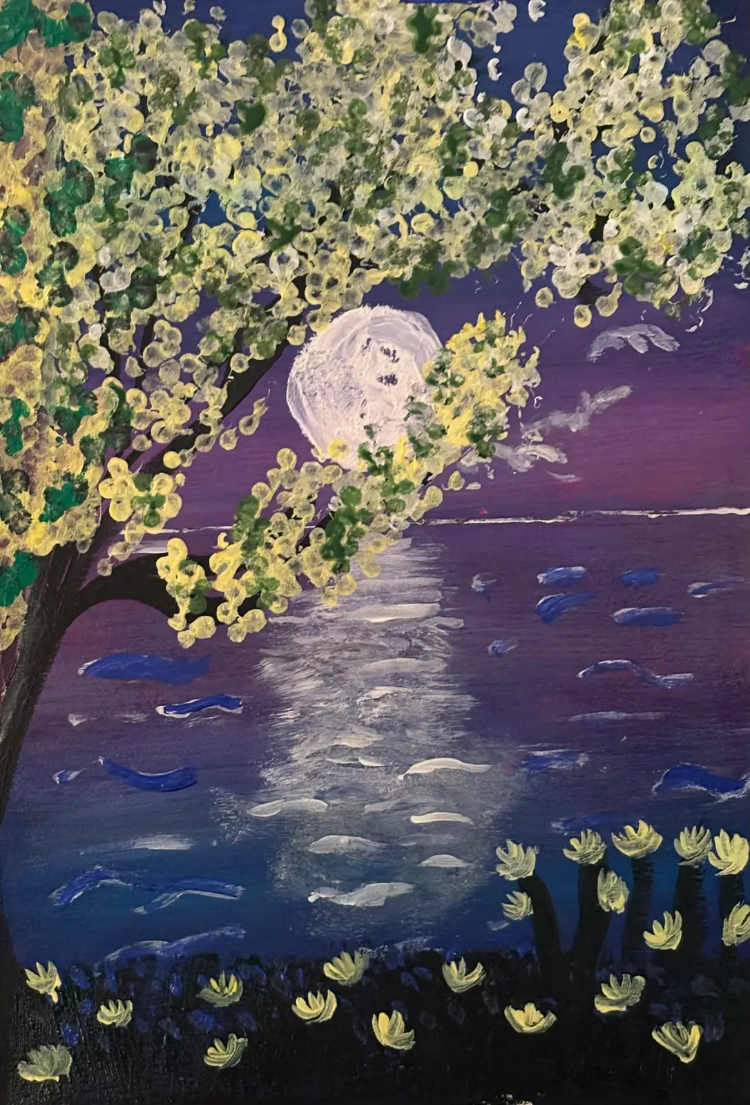 Månens spegel – Acrylic by Ann-Christin (Acmpainting) Martinsson