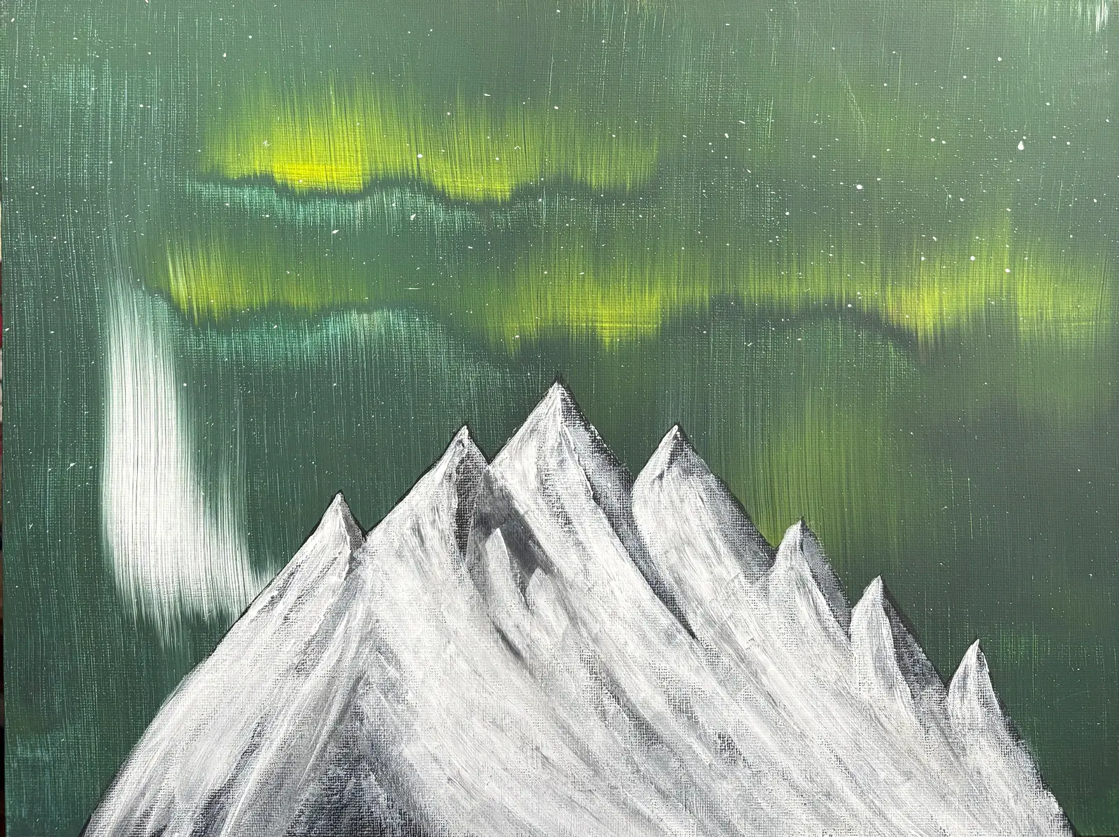 Norrsken i natten – Acrylic by Ann-Christin (Acmpainting) Martinsson