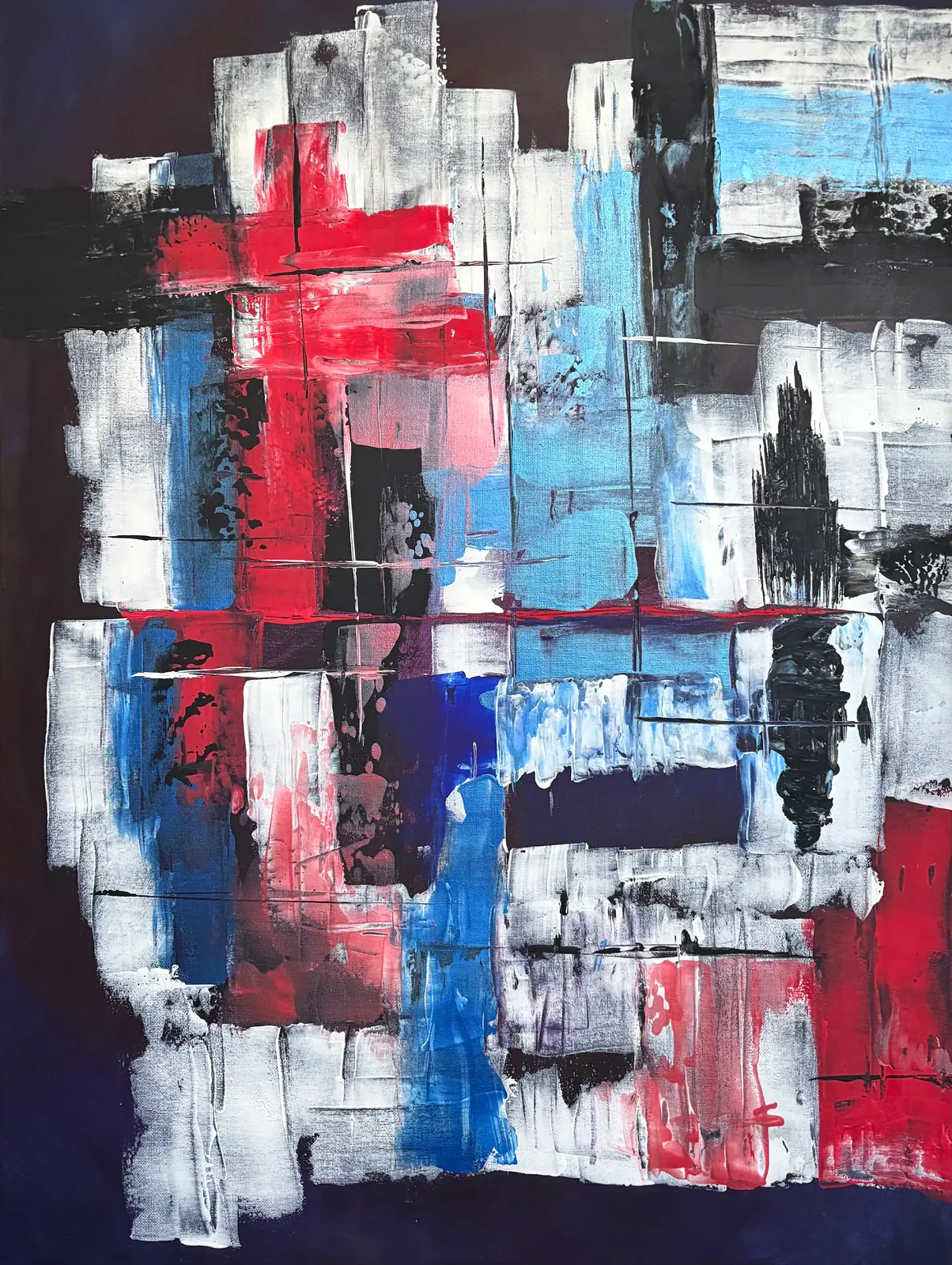 Röda tråden – Acrylic by Ann-Christin (Acmpainting) Martinsson
