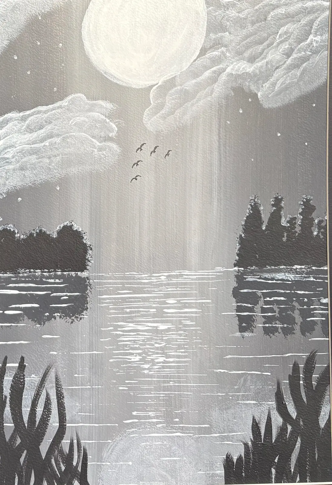 Skuggor i vattnet - Akryl af Ann-Christin (Acmpainting) Martinsson