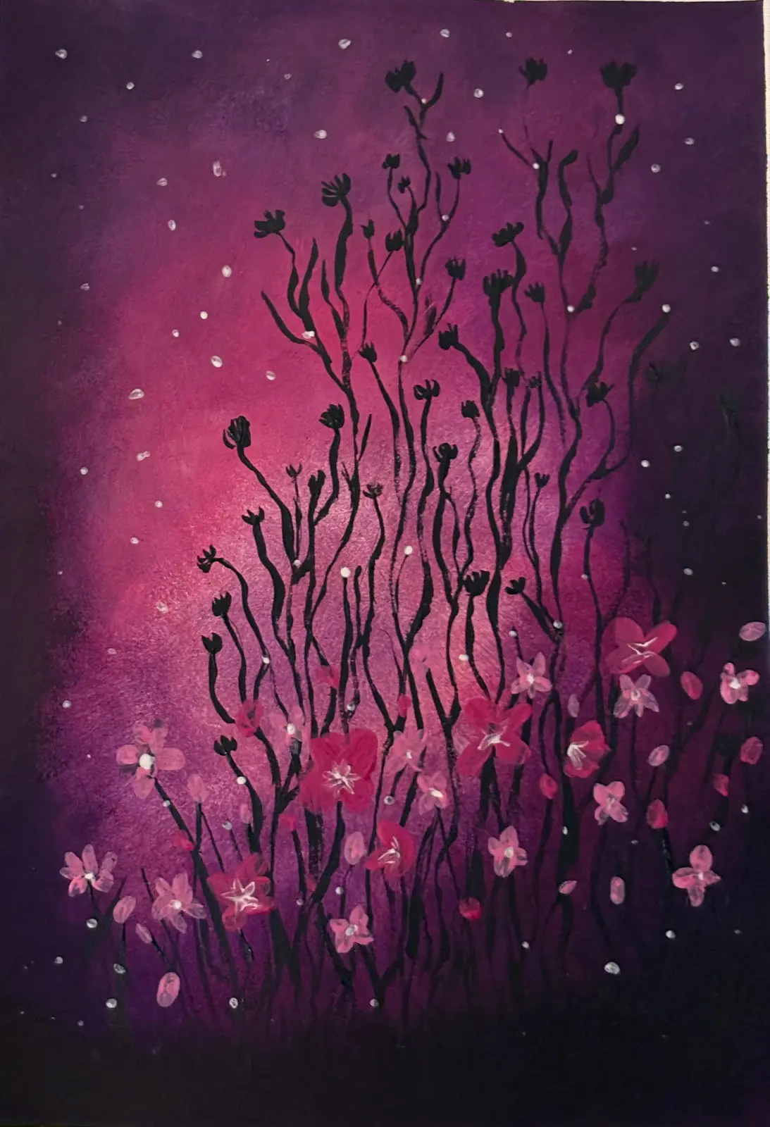 Snön som faller - Akryl af Ann-Christin (Acmpainting) Martinsson