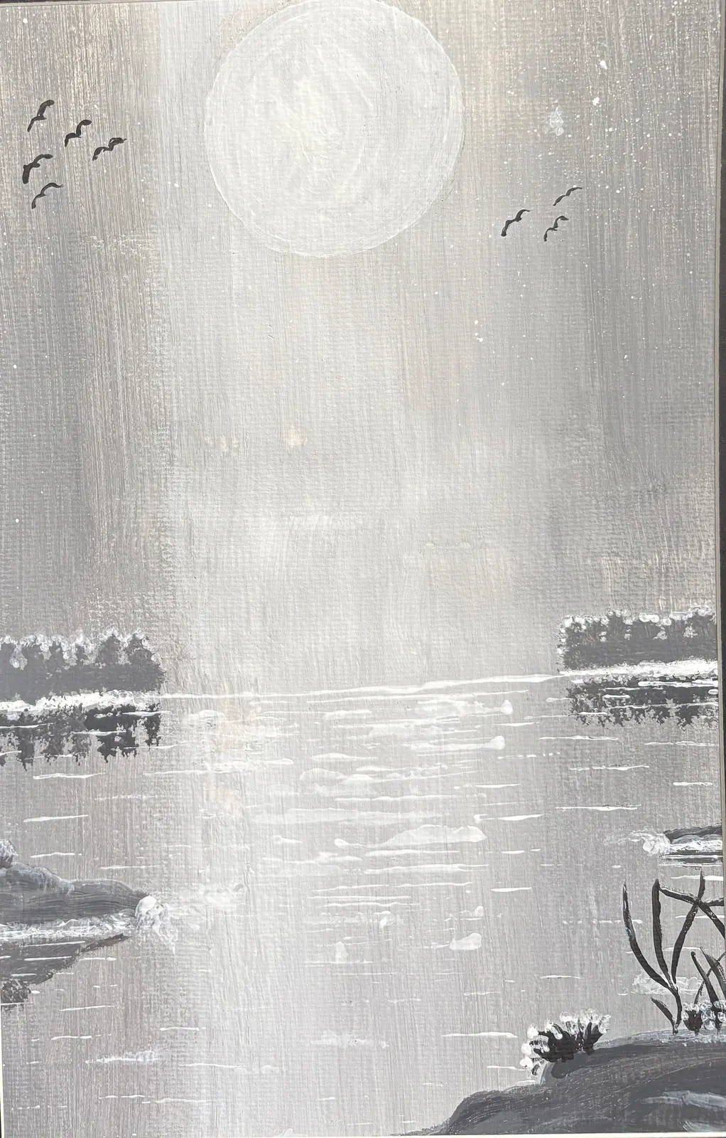 Stilla natt - Akryl af Ann-Christin (Acmpainting) Martinsson