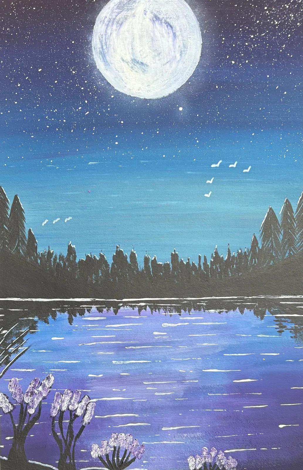 Svarta skogen – Acrylic by Ann-Christin (Acmpainting) Martinsson