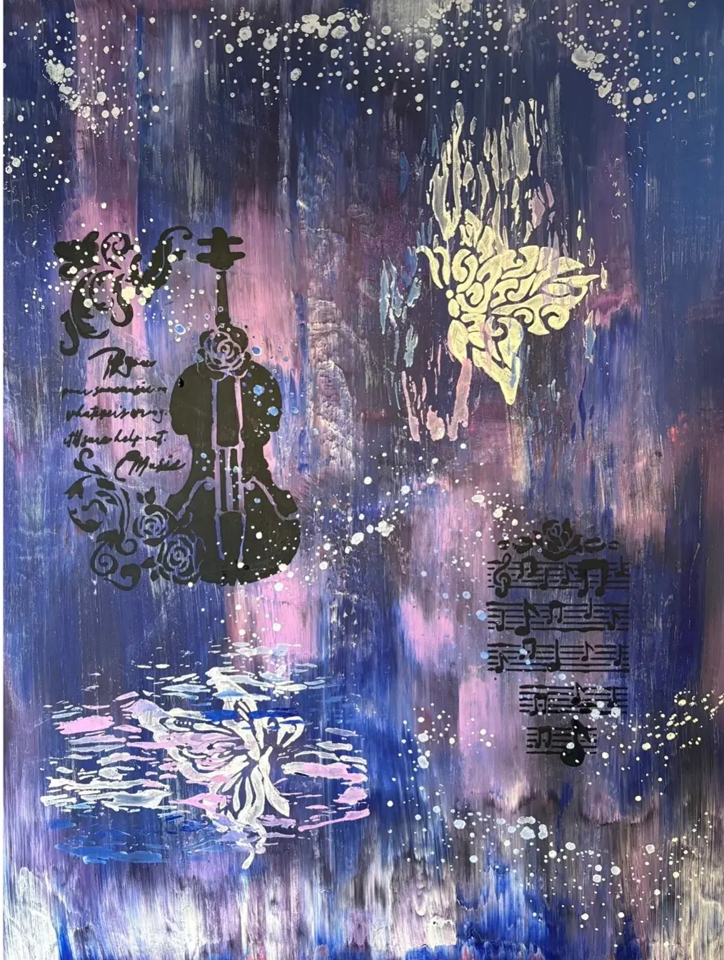 Symfoni i midnatt – Acrylic by Ann-Christin (Acmpainting) Martinsson