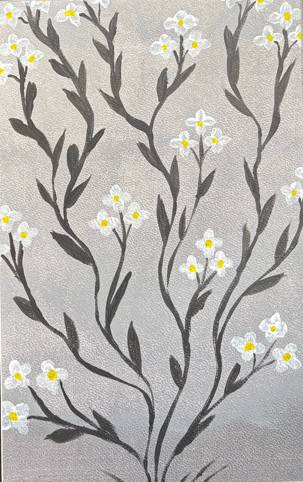 Tre små blommor – Acrylic by Ann-Christin (Acmpainting) Martinsson