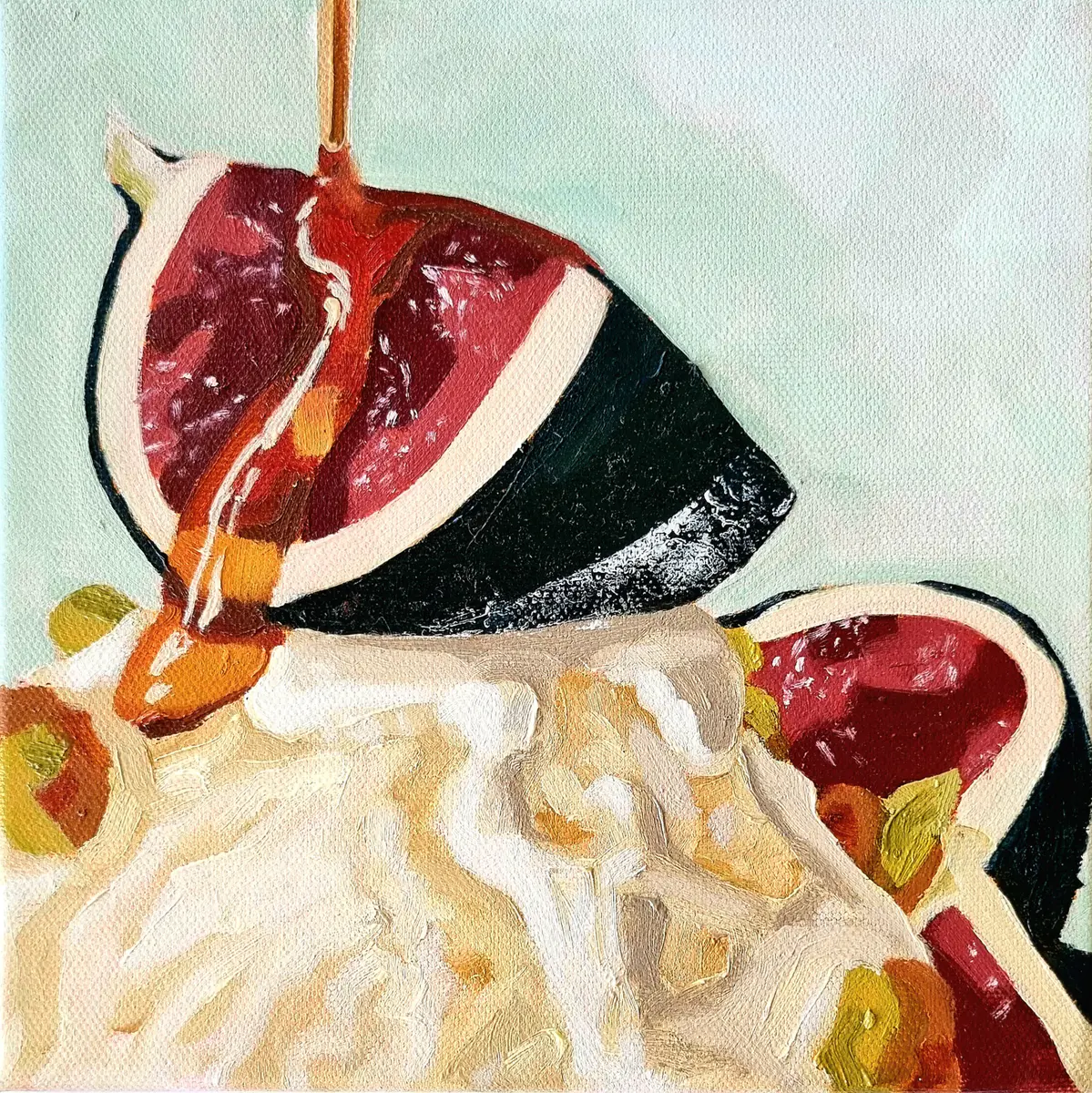 Toppfigg - Akryyli - Still Life - 20×20 cm taiteilija Lovisa Kexel Sandberg