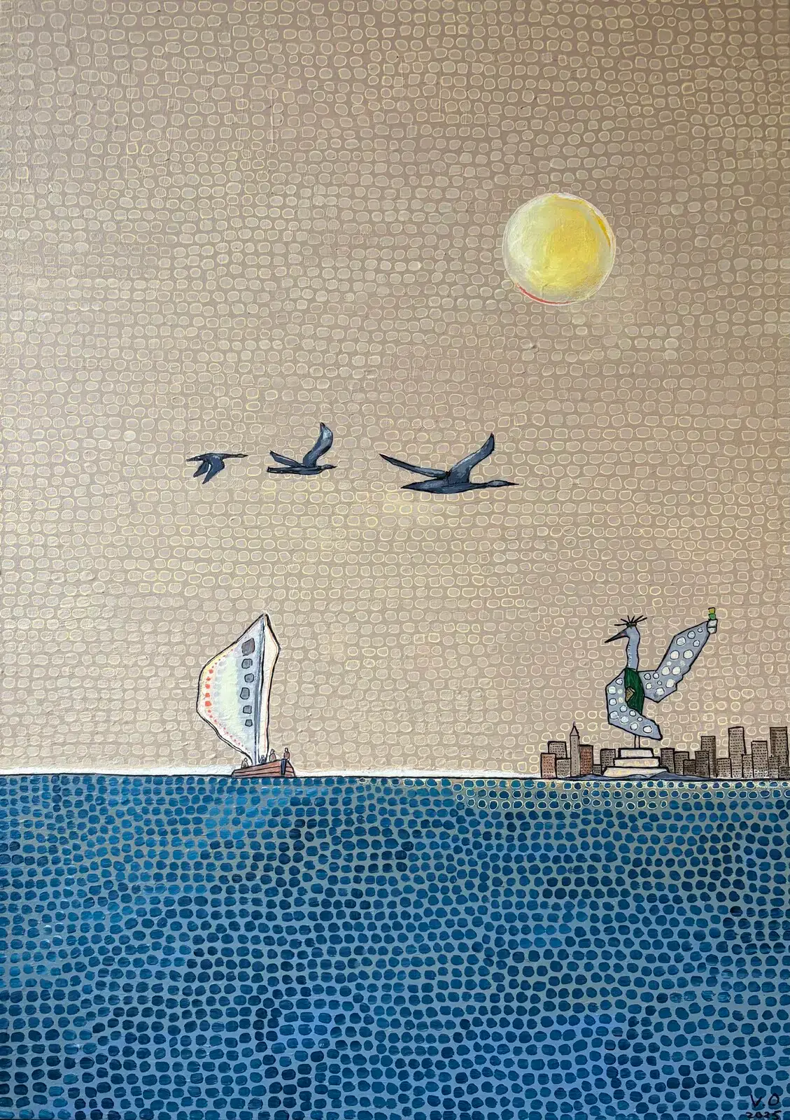 50 x 70 cm - Akryl av Vivianne Otsa (såld)
