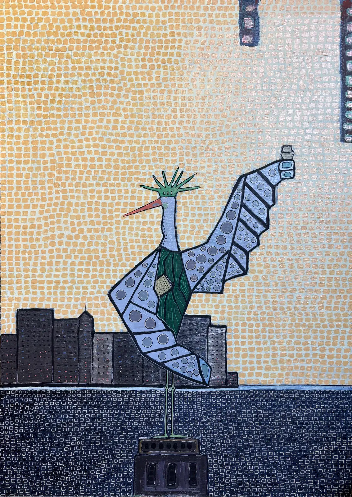 Statue of Wings - Akryl av Vivianne Otsa
