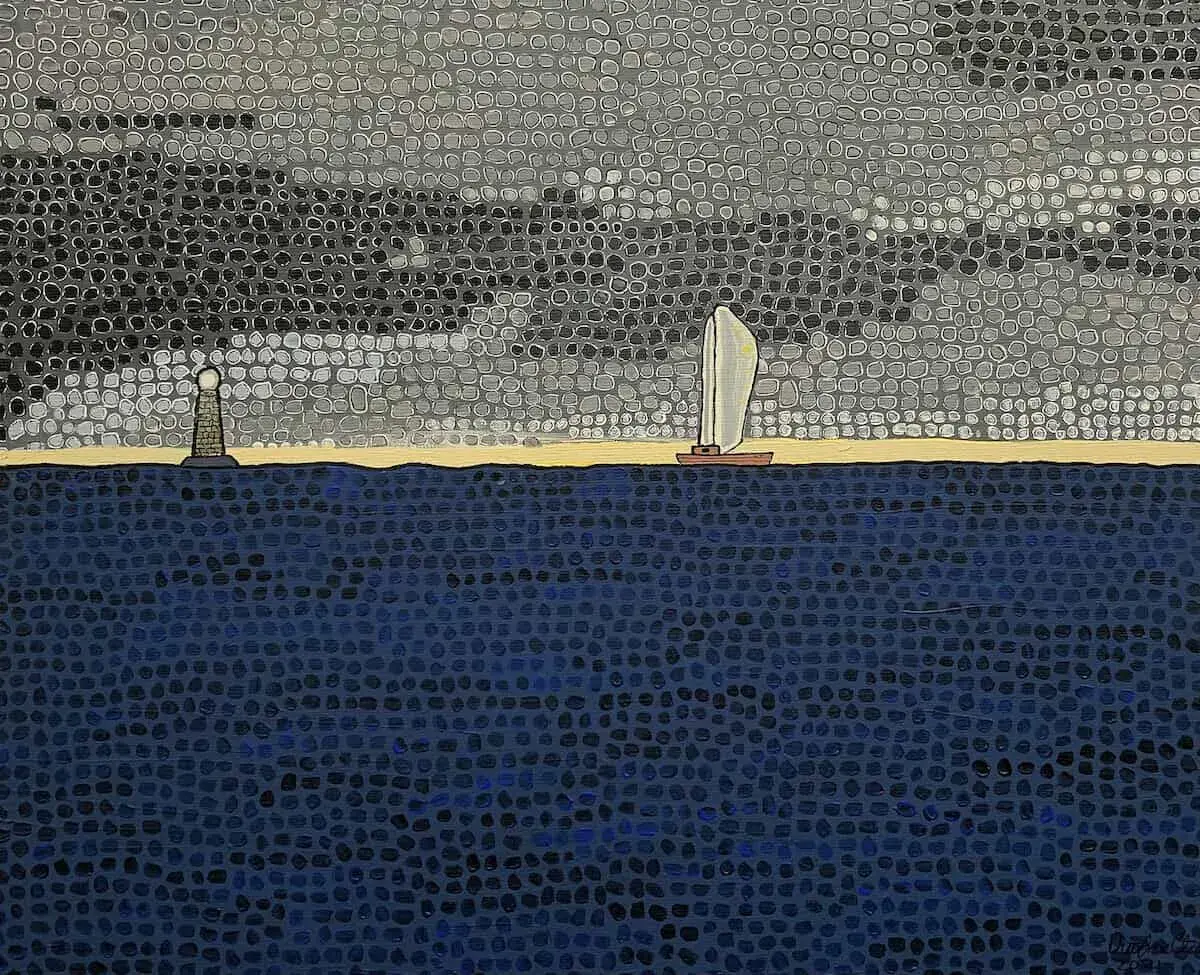 Towards the horizon - Akryl av Vivianne Otsa