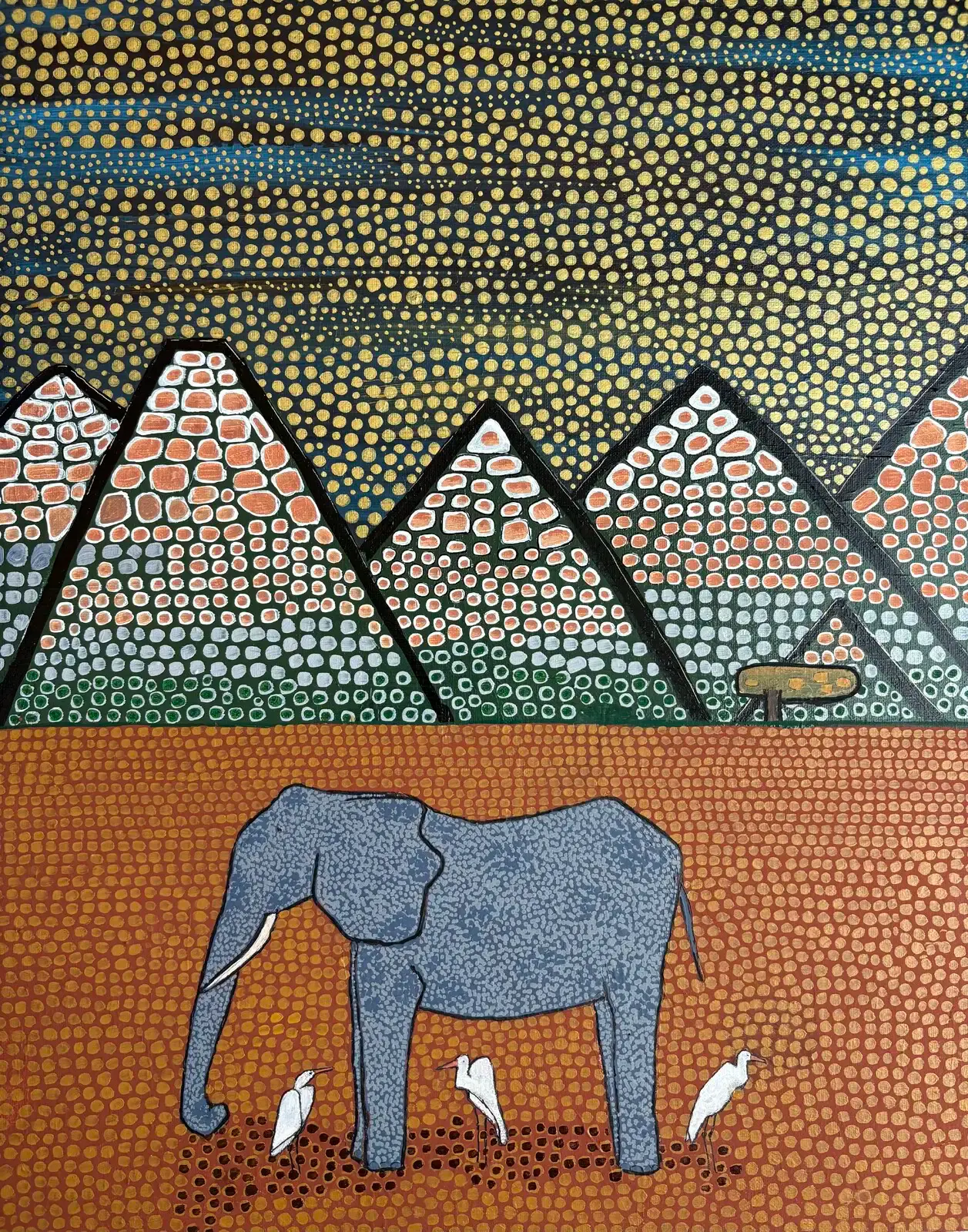 Under Afrikas himmel - Akryl av Vivianne Otsa