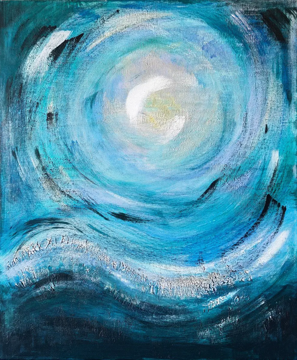 Night Sea - Akryl - Abstract - 50×60 cm av Irina Nikolaeva