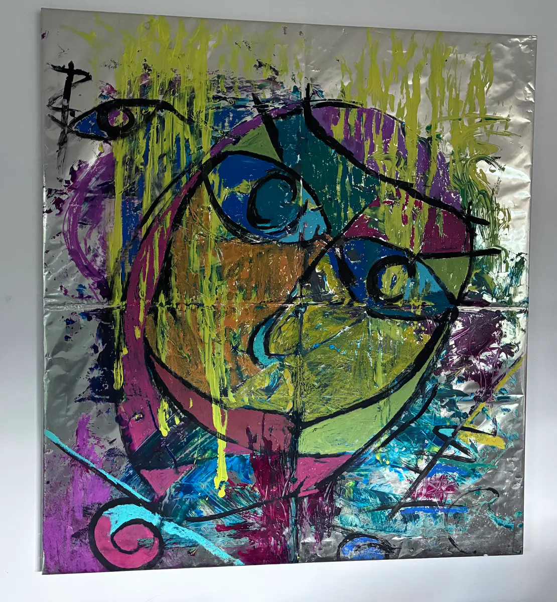 Uden titel - Akryyli - Abstract - 120×120 cm taiteilija ZIMMART
