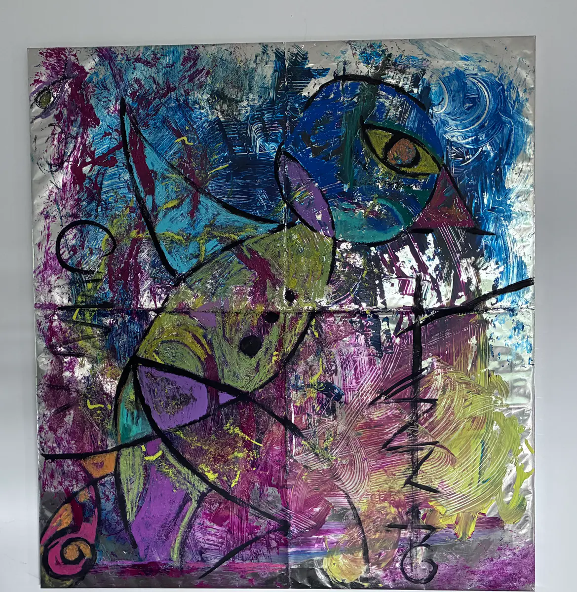 Uden titel - Akryyli - Abstract - 120×120 cm taiteilija ZIMMART