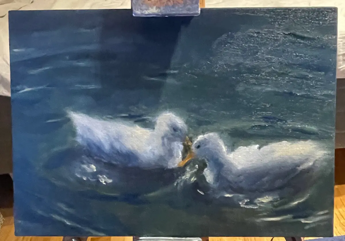 Ankor - Öljyväri - Figurative - 21×14 cm taiteilija Erdbeeren (myyty)
