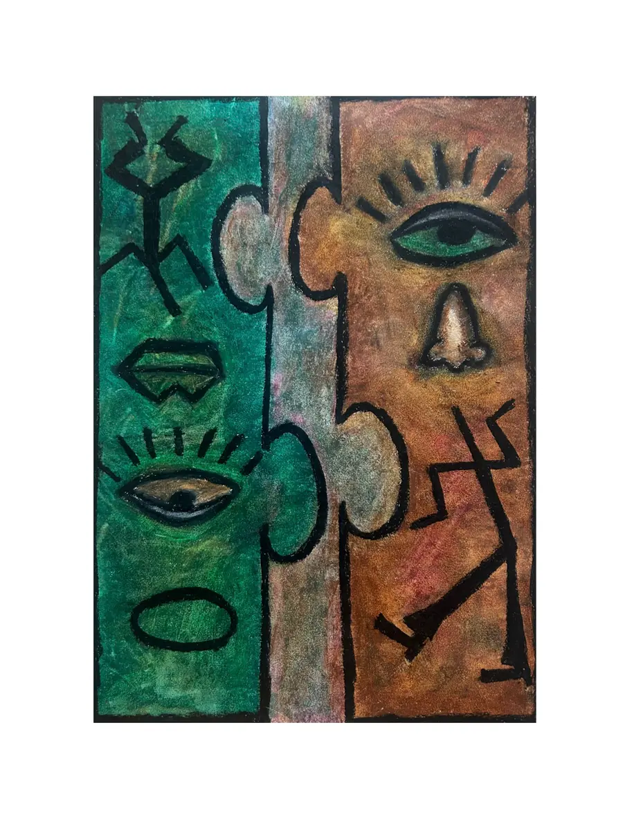 2Delt - Öljyväri - 29×42 cm taiteilija Silas Leander sørensen