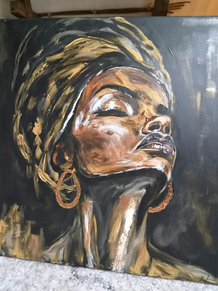 Kap Verde 2 - Akryyli - Abstract - 50×50 cm taiteilija Lisa Lithman