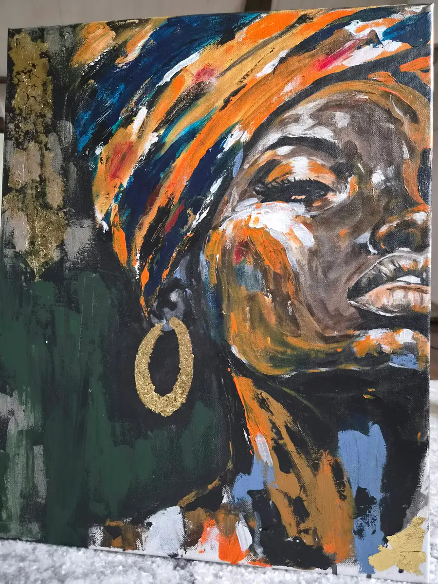Kap Verde - Akryyli - Abstract - 40×50 cm taiteilija Lisa Lithman