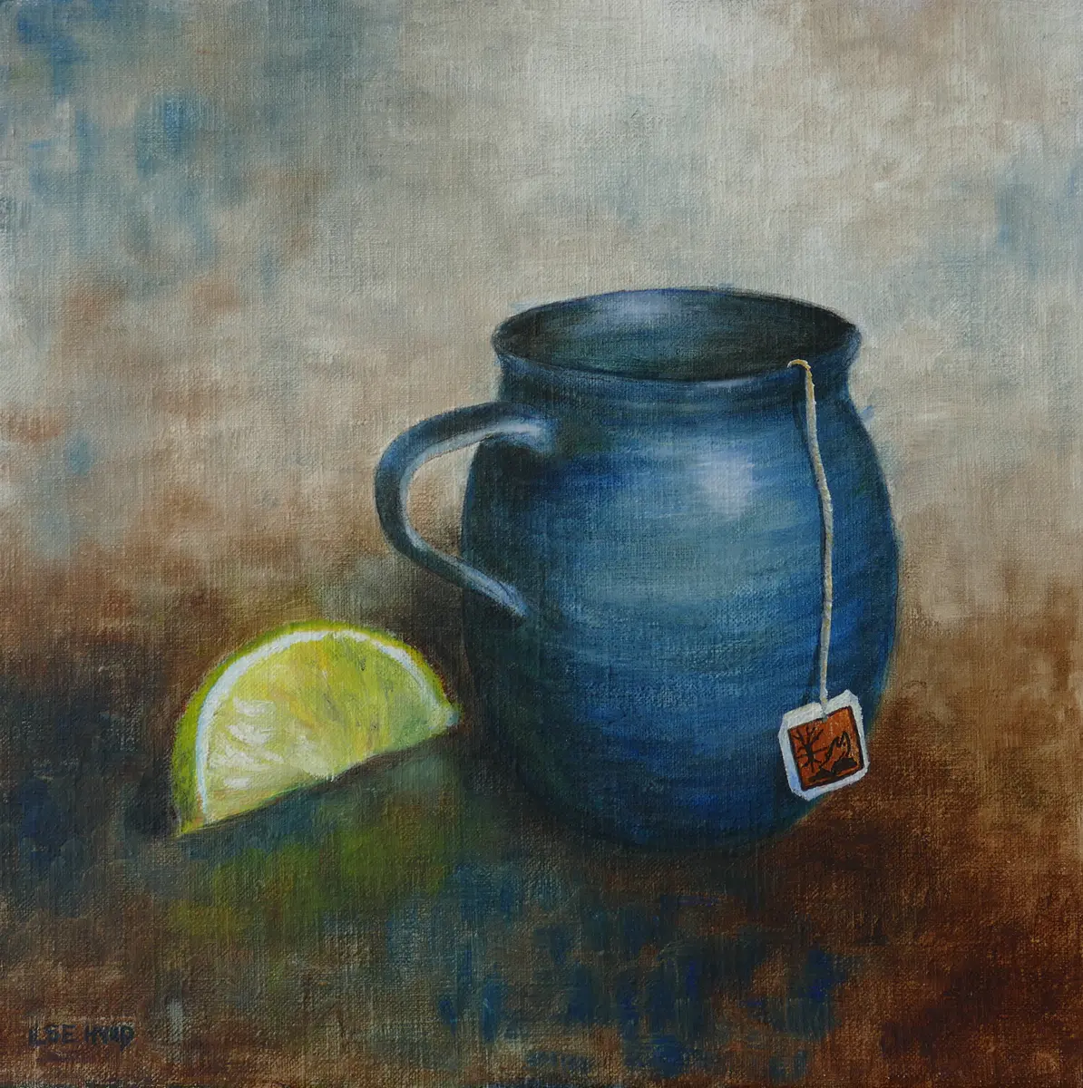 Inte min kopp te - Öljyväri - Still Life - 30×30 cm taiteilija Ilse Hviid