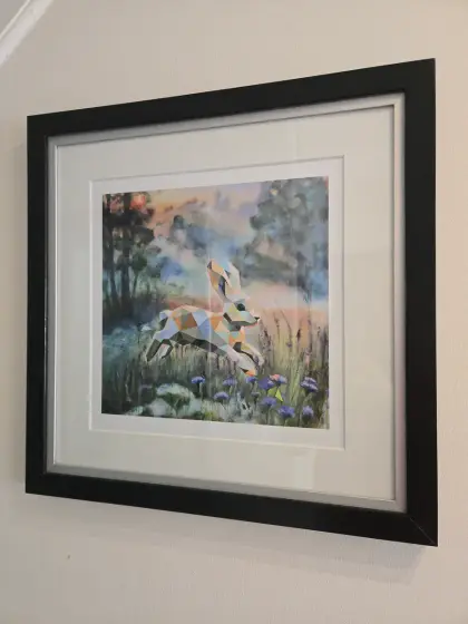 Språng i Geometrisk Vildmark - Kunsttrykk av Lana Blink