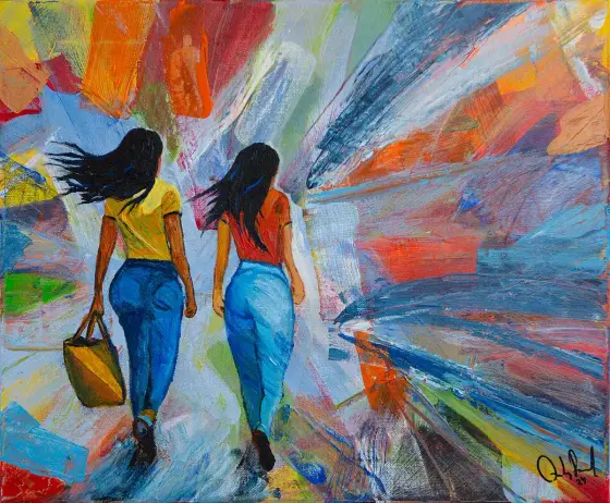 Best Friends Forever - Akryyli taiteilija Andy Renard