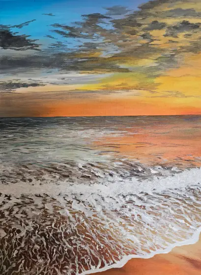 Solnedgång vid Havet