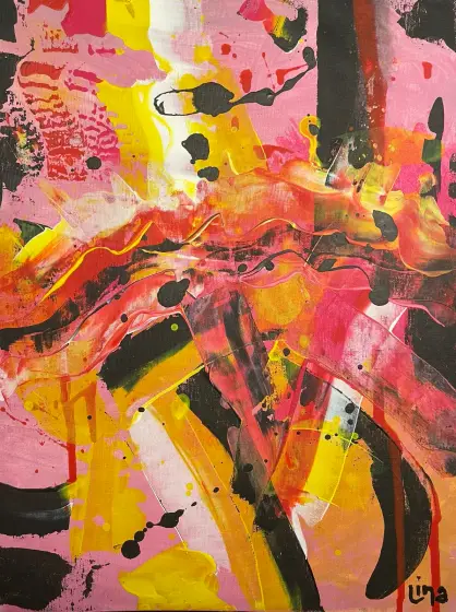 Glädje – Acrylic by Lina A Nordblad