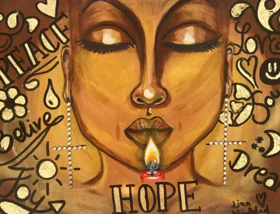 Hope - Akryyli taiteilija Lina A Nordblad