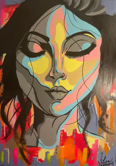 Urban grace - Akryyli taiteilija Lina Nordblad