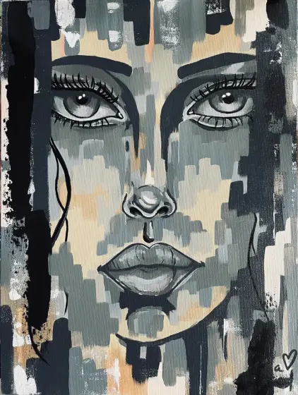 Unspoken - Akryyli taiteilija Lina Nordblad