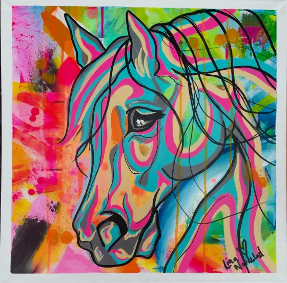 Neon spirit - Akryyli taiteilija Lina  Nordblad
