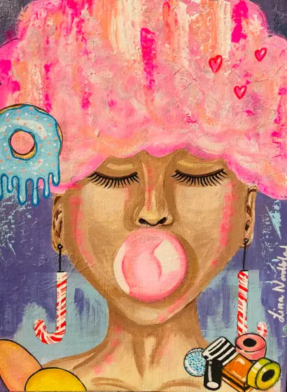 Sweet like candy - Akryyli taiteilija Lina  Nordblad