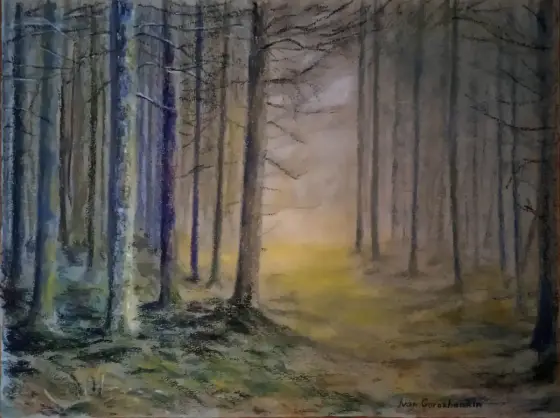 Tallskog i Värmland - Pastelli taiteilija Ivan Gorozhankin