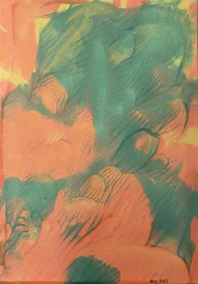 Den gröna hägringen – Acrylic by Ann-Christin (Acmpainting) Martinsson