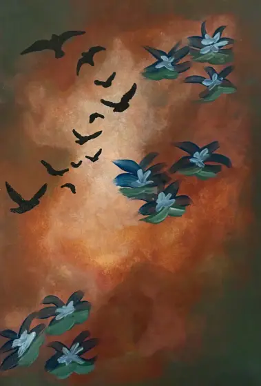 Flyttfåglarna – Acrylic by Ann-Christin (Acmpainting) Martinsson