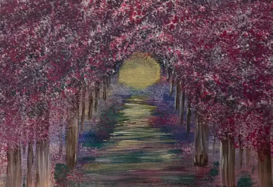Körabärsskogen – Acrylic by Ann-Christin (Acmpainting) Martinsson
