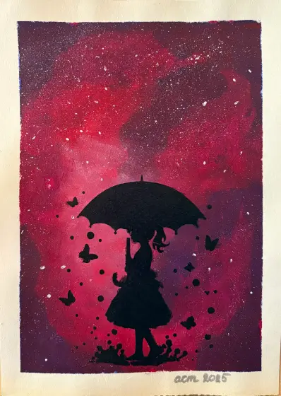 Mod i rött – Acrylic by Ann-Christin (Acmpainting) Martinsson
