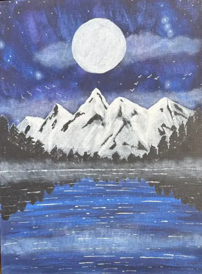 Natten – Acrylic by Ann-Christin (Acmpainting) Martinsson