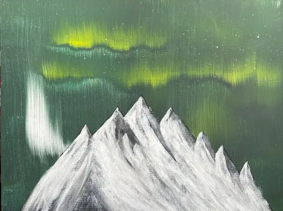 Norrsken i natten – Acrylic by Ann-Christin (Acmpainting) Martinsson
