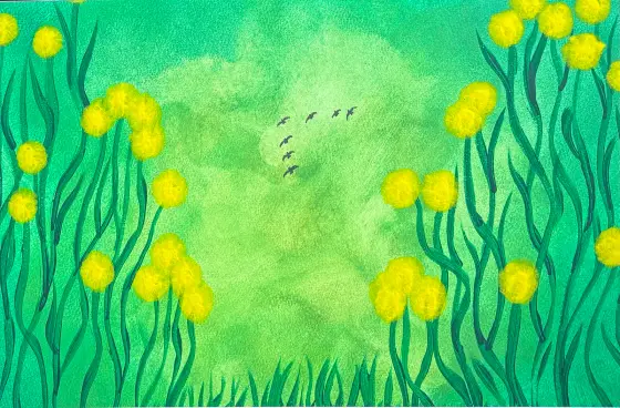 Smörblommor – Acrylic by Ann-Christin (Acmpainting) Martinsson
