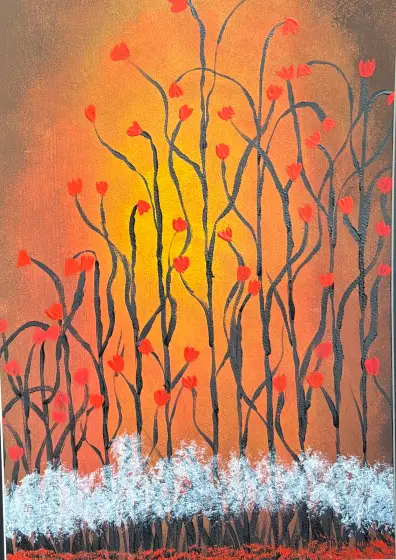 Sommar- blomster – Acrylic by Ann-Christin (Acmpainting) Martinsson